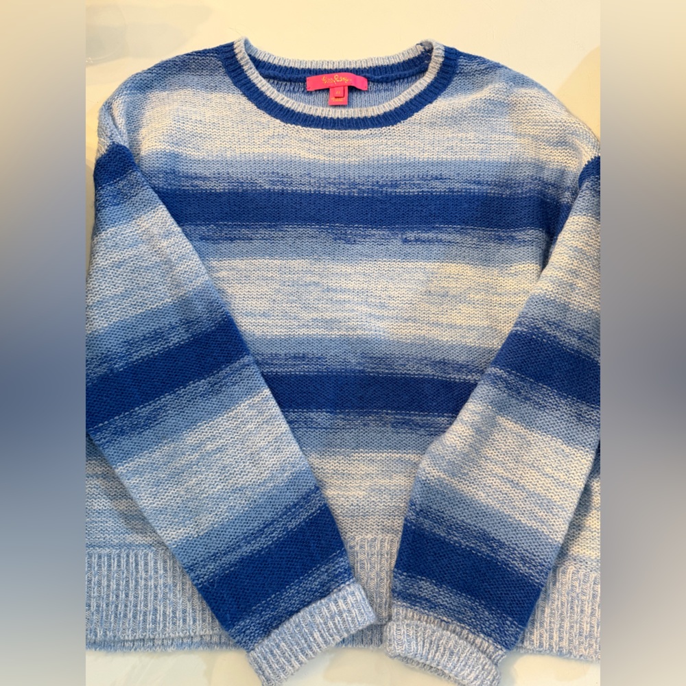 Lily Pulitzer Blue and Grey Sweater - Picture 1 of 3